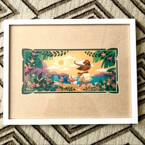 Wonderground gallery 18x24 framed Moana print